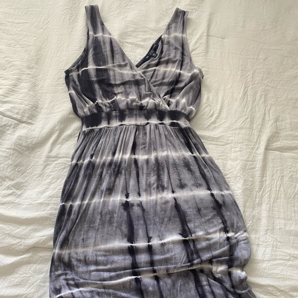 Blue/white tie dye maxi dress